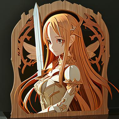 3D model Asuna Sword Art ONLINEFROM ANIME (STL)